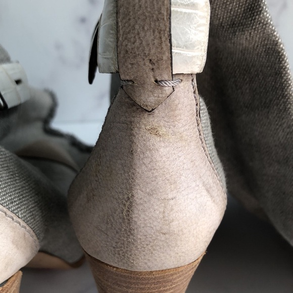 Reed Krakoff Made in Italy Gray Linen Long Boots Size 40 (US Size 9) - Picture 8 of 16